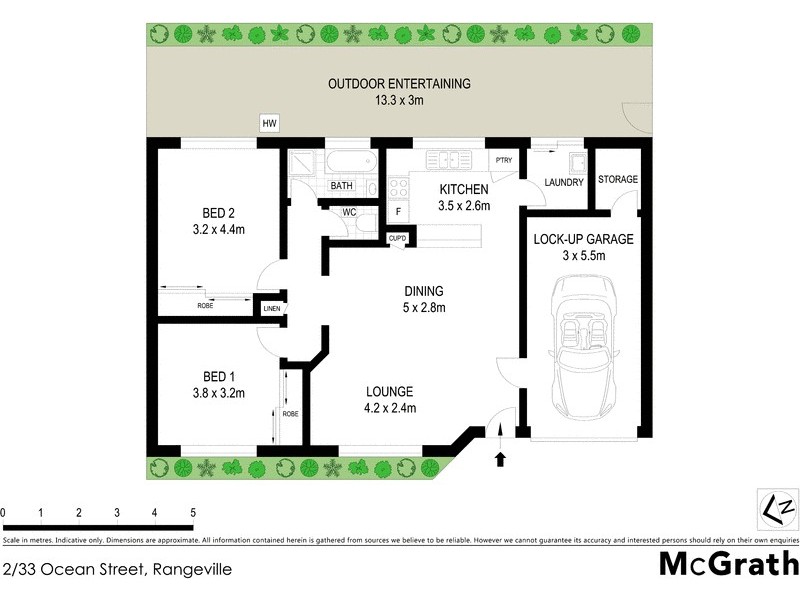 2/33 Ocean Street, Rangeville QLD 4350 Floorplan