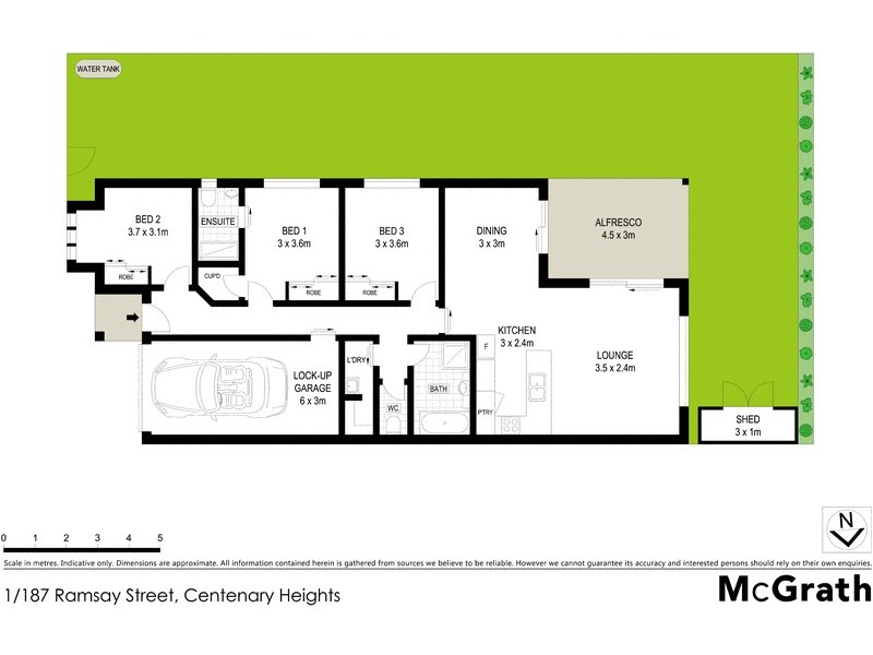 1/187 Ramsay Street, Centenary Heights QLD 4350 Floorplan