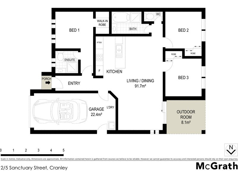 2/5 Sanctuary Street, Cranley QLD 4350 Floorplan