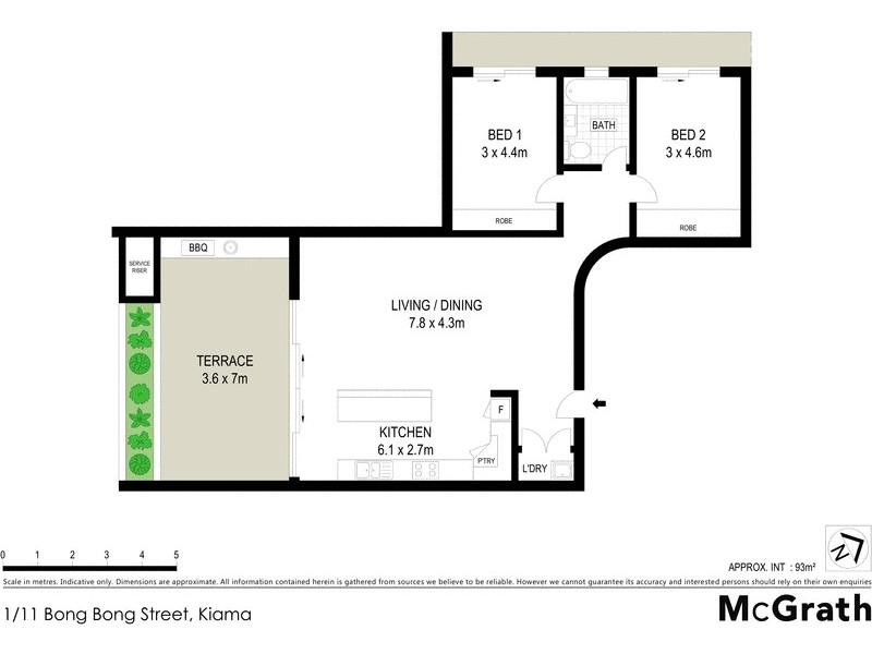 1/11 Bong Bong Street, Kiama NSW 2533 Floorplan