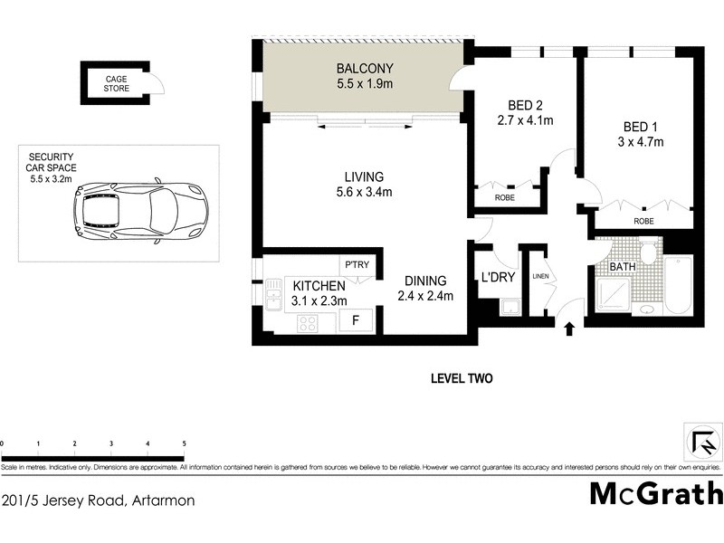 201/5 Jersey Road, Artarmon NSW 2064 Floorplan