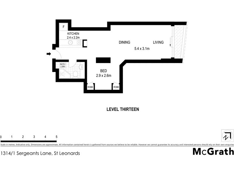 1314/1 Sergeants Lane, St Leonards NSW 2065 Floorplan