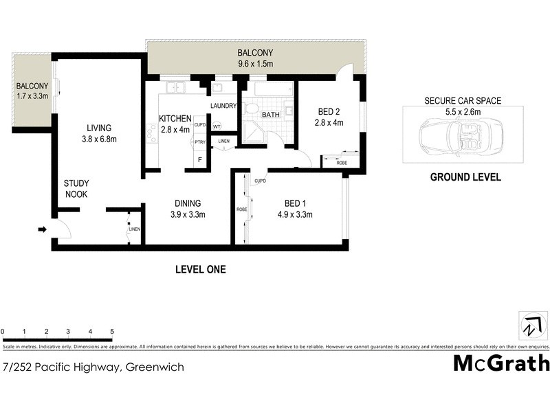 7/252 Pacific Highway, Greenwich NSW 2065 Floorplan