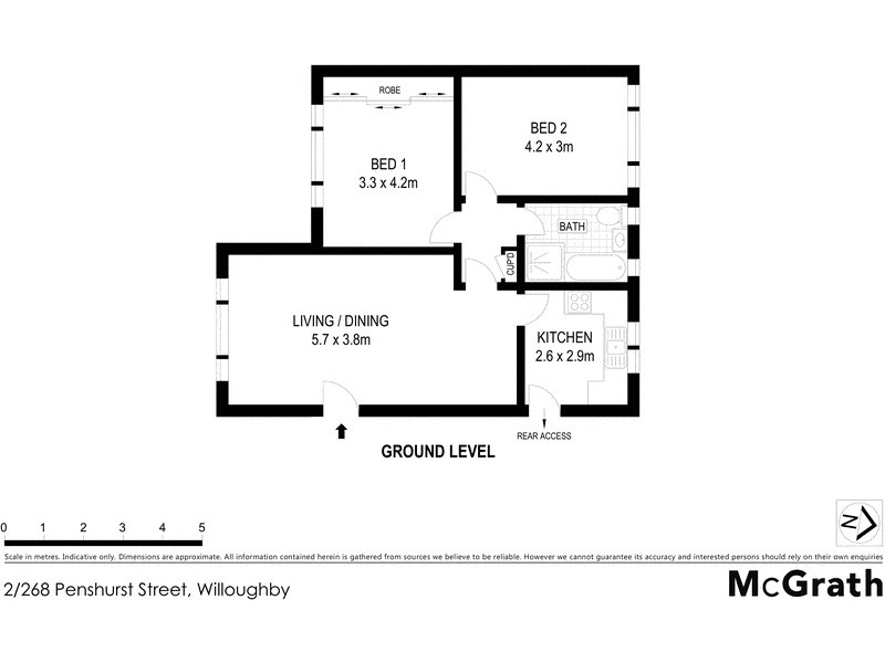 2/268 Penshurst Street, Willoughby NSW 2068 Floorplan