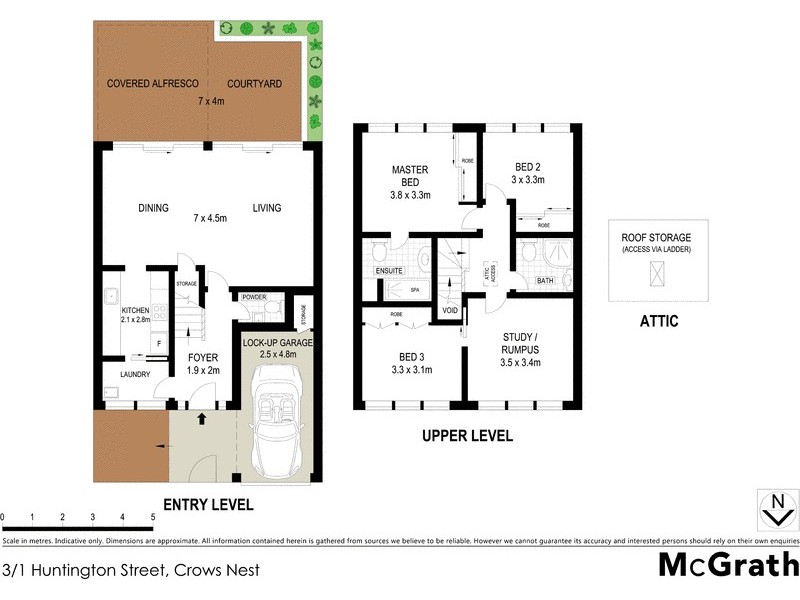 3/1 Huntington Street, Crows Nest NSW 2065 Floorplan