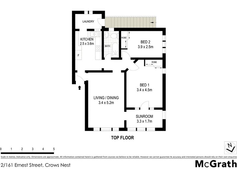 2/161 Ernest Street, Crows Nest NSW 2065 Floorplan
