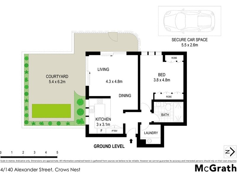 4/140 Alexander Street, Crows Nest NSW 2065 Floorplan