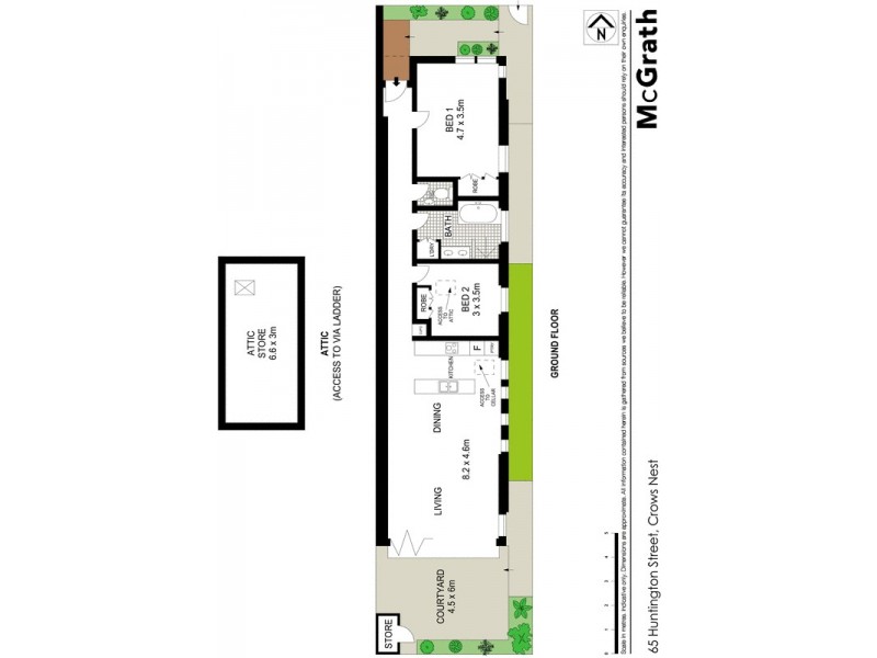 65 Huntington Street, Crows Nest NSW 2065 Floorplan