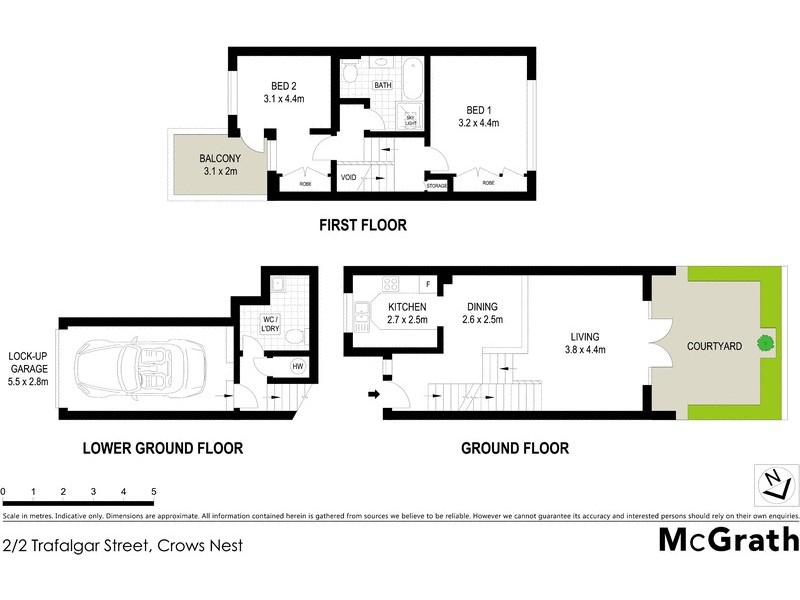 2/2 Trafalgar Street, Crows Nest NSW 2065 Floorplan