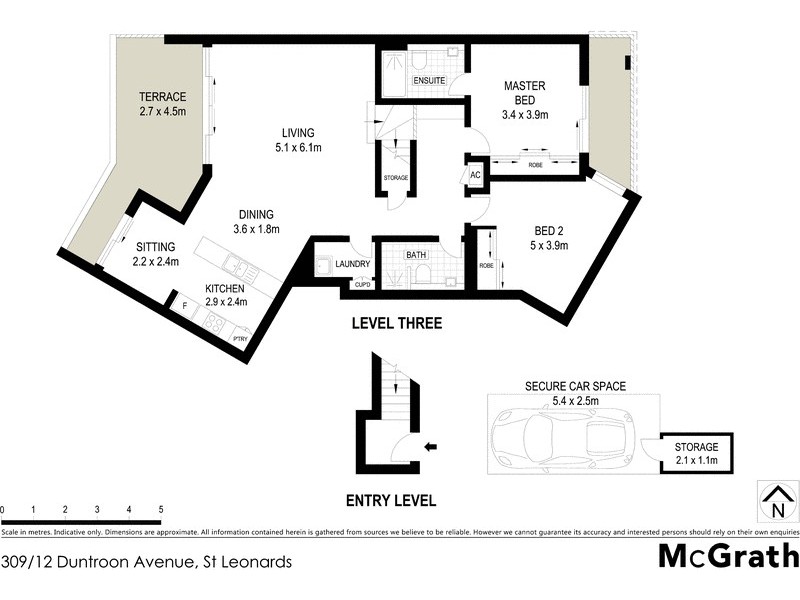 309/12 Duntroon Avenue, St Leonards NSW 2065 Floorplan