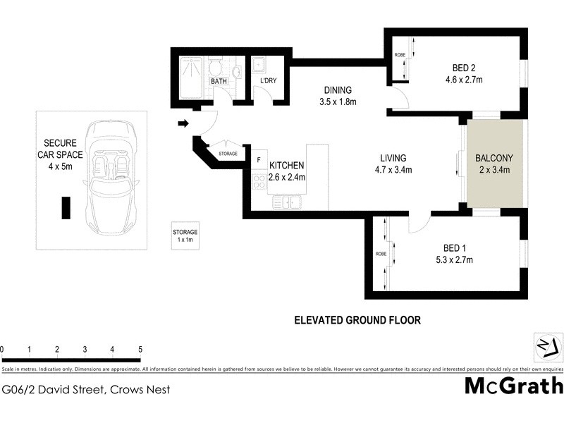 6/2 David Street, Crows Nest NSW 2065 Floorplan