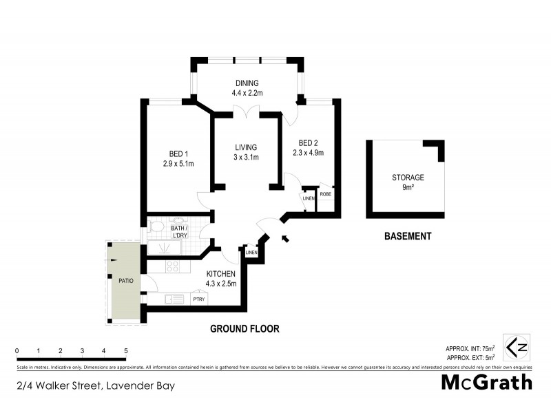 2/4 Walker Street, Lavender Bay NSW 2060 Floorplan