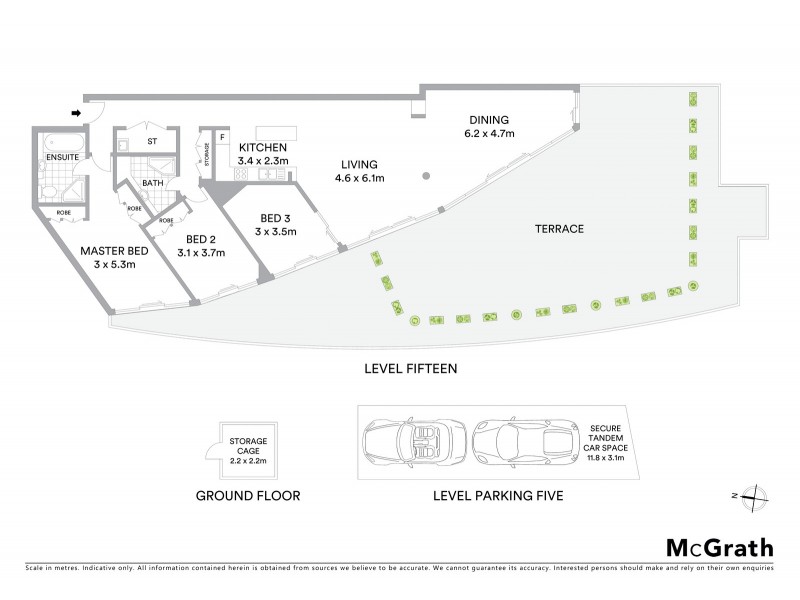 1501/3 Herbert Street, St Leonards NSW 2065 Floorplan