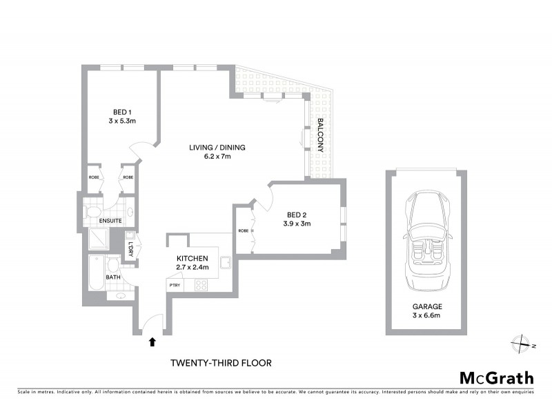 2303/1 Sergeants Lane, St Leonards NSW 2065 Floorplan