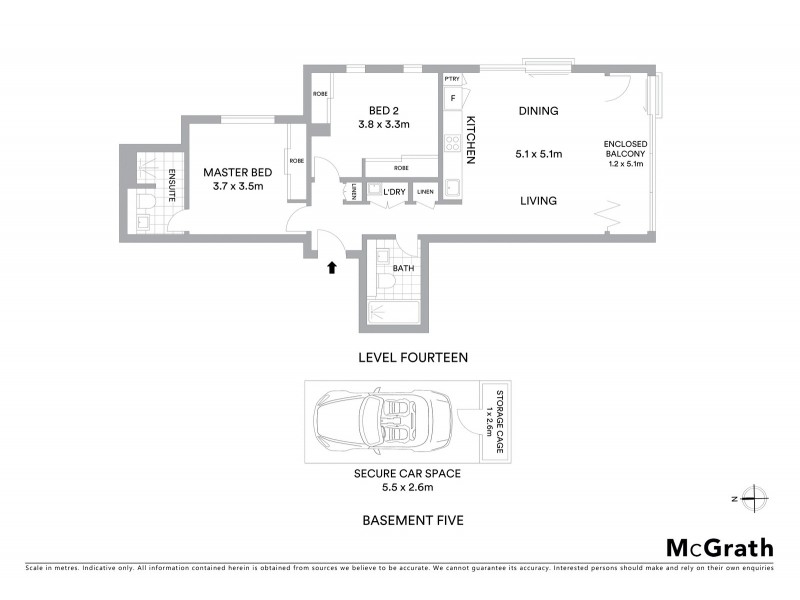 1405/10 Atchison Street, St Leonards NSW 2065 Floorplan