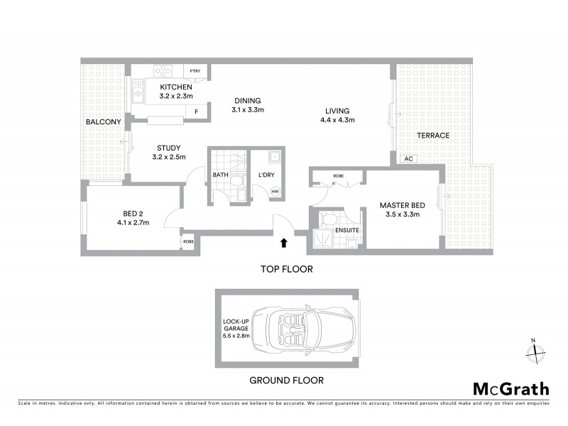 44/2A Palmer Street, Naremburn NSW 2065 Floorplan