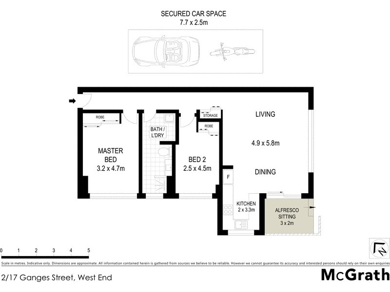 2/17 Ganges Street, West End QLD 4101 Floorplan