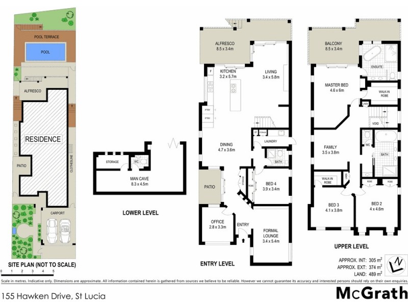 155 Hawken Drive, St Lucia QLD 4067 Floorplan