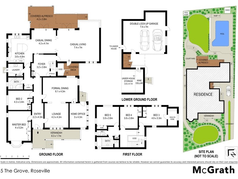 5 The Grove, Roseville NSW 2069 Floorplan