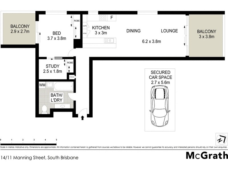 14/11 Manning Street, South Brisbane QLD 4101 Floorplan