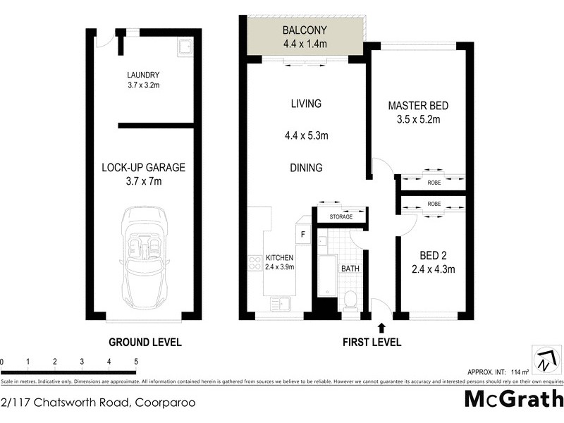 2/117 Chatsworth Road, Coorparoo QLD 4151 Floorplan
