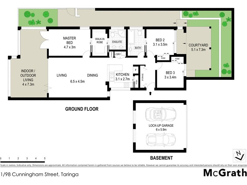 1/98 Cunningham Street, Taringa QLD 4068 Floorplan