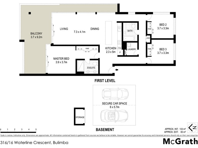 316/16 Waterline Crescent, Bulimba QLD 4171 Floorplan