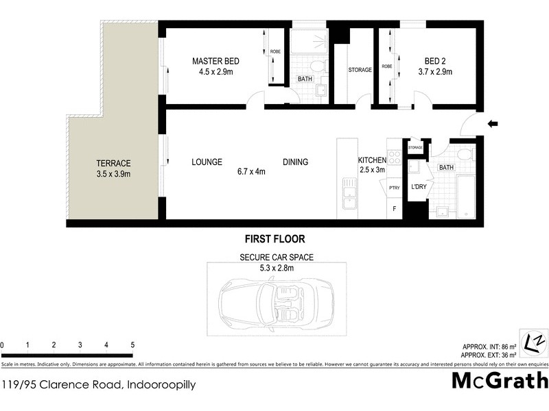 119/95 Clarence Road, Indooroopilly QLD 4068 Floorplan