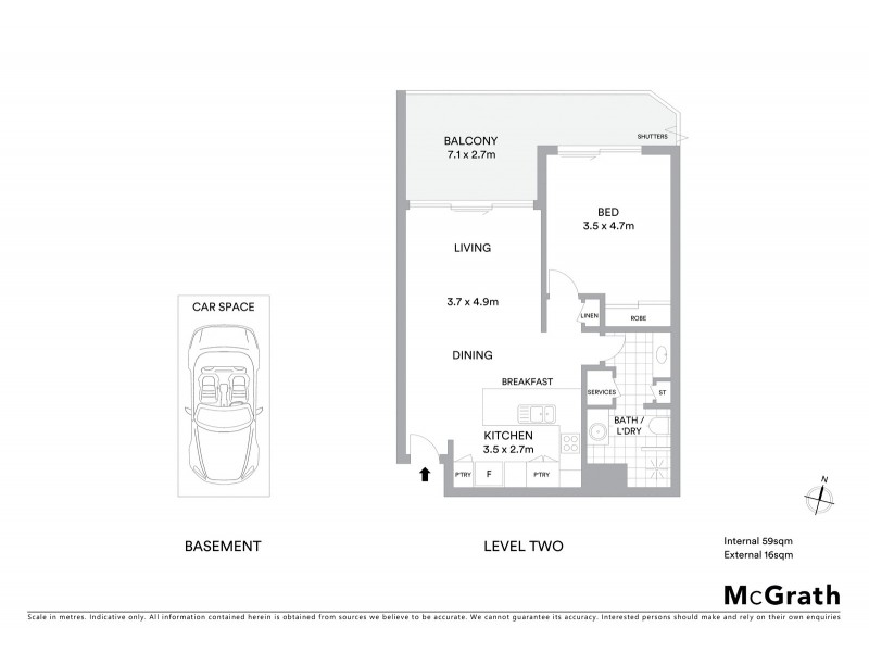 22/45 Deakin Street, Kangaroo Point QLD 4169 Floorplan