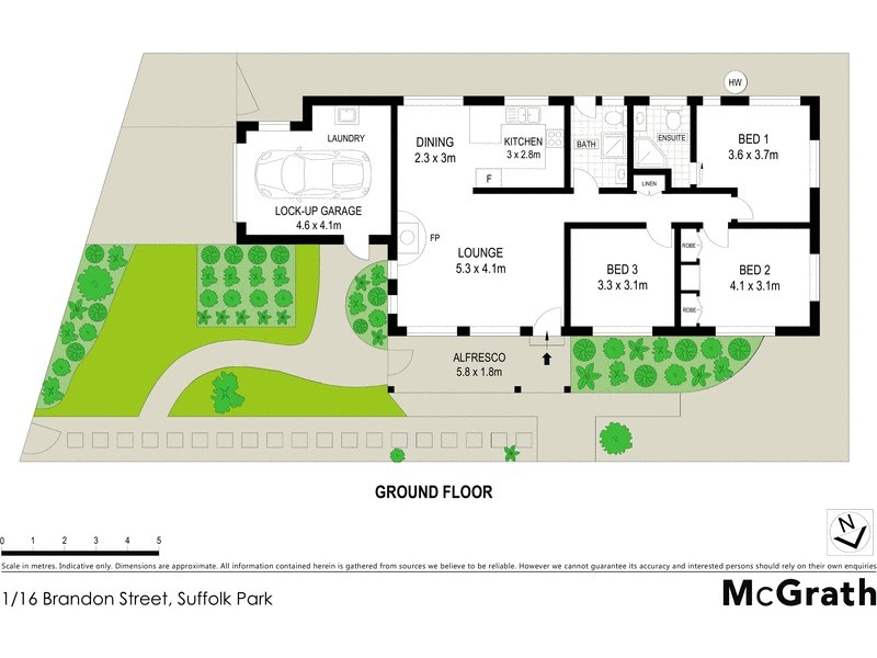 1/16 Brandon Street, Suffolk Park NSW 2481 Floorplan