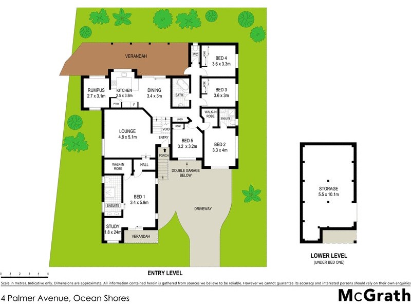 4 Palmer Avenue, Ocean Shores NSW 2483 Floorplan