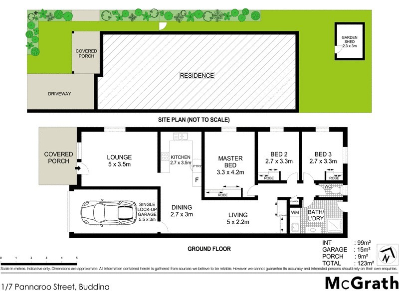 1/7 Pannaroo Street, Buddina QLD 4575 Floorplan