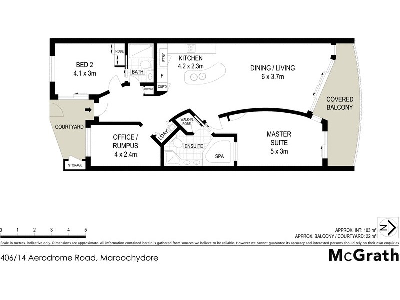 406/14 Aerodrome Road, Maroochydore QLD 4558 Floorplan