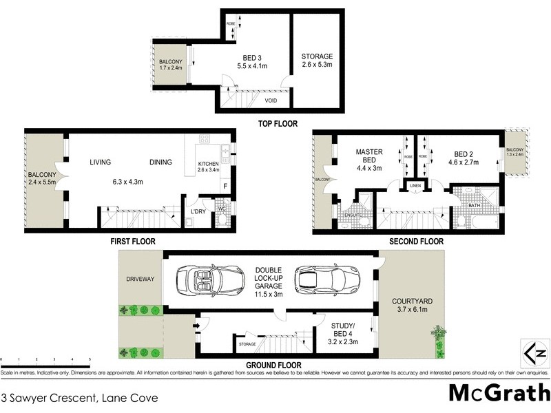 3 Sawyer Crescent, Lane Cove NSW 2066 Floorplan