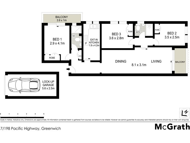 7/198 Pacific Highway, Greenwich NSW 2065 Floorplan
