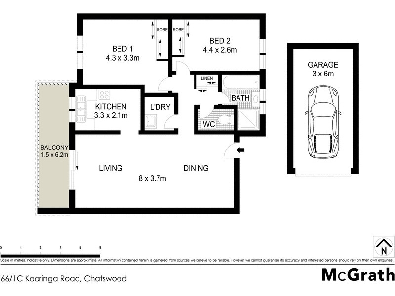 66/1C Kooringa Road, Chatswood NSW 2067 Floorplan