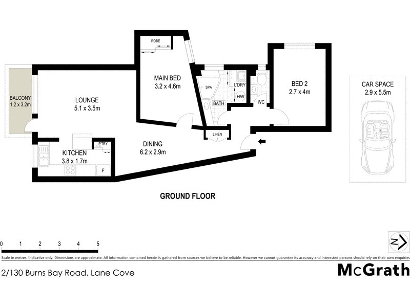 2/130 Burns Bay Road, Lane Cove NSW 2066 Floorplan