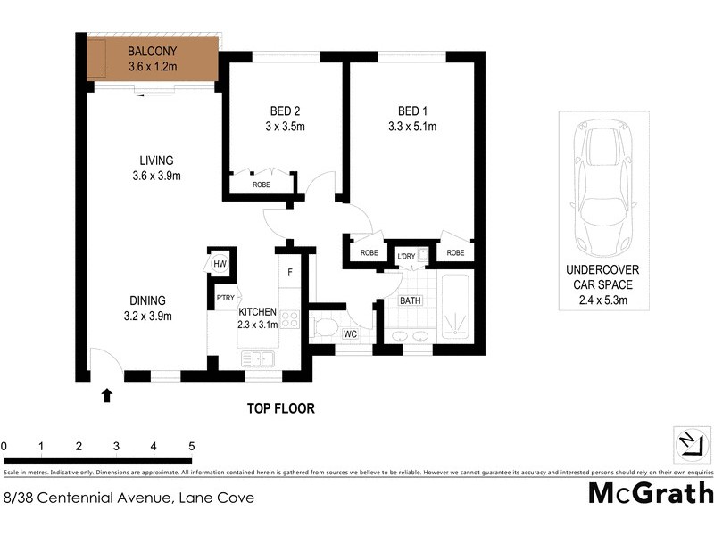 8/38 Centennial Avenue, Lane Cove NSW 2066 Floorplan
