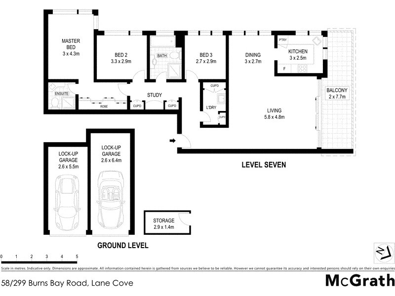 58/299 Burns Bay Road, Lane Cove NSW 2066 Floorplan