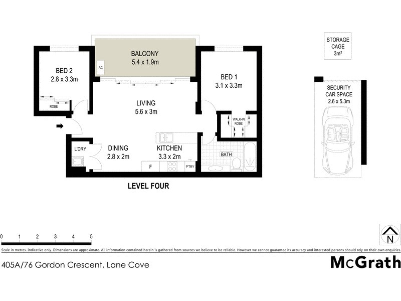 405A/76 Gordon Crescent, Lane Cove NSW 2066 Floorplan