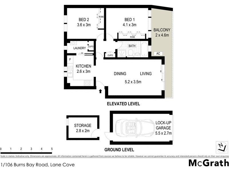 1/106 Burns Bay Road, Lane Cove NSW 2066 Floorplan