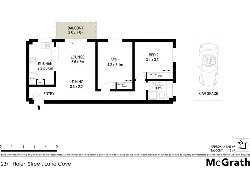 23/1 Helen Street, Lane Cove NSW 2066 Floorplan