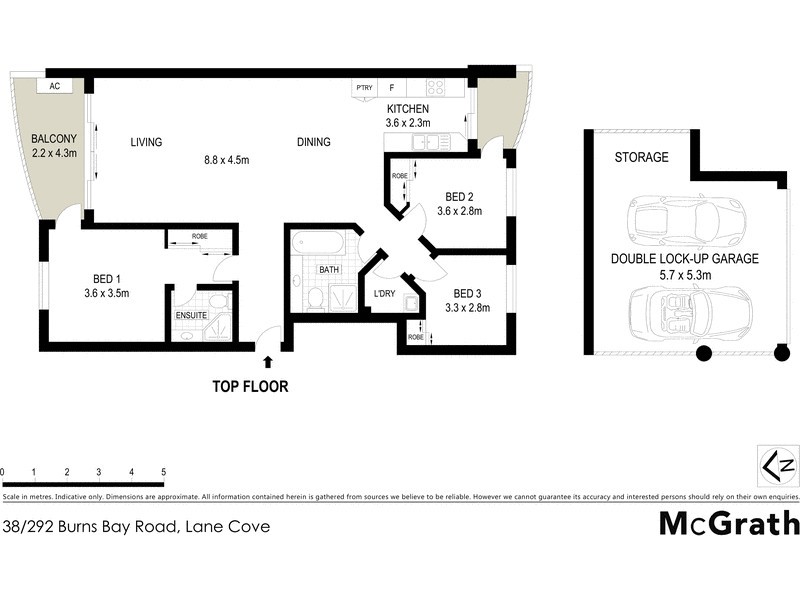 38/292 Burns Bay Road, Lane Cove NSW 2066 Floorplan