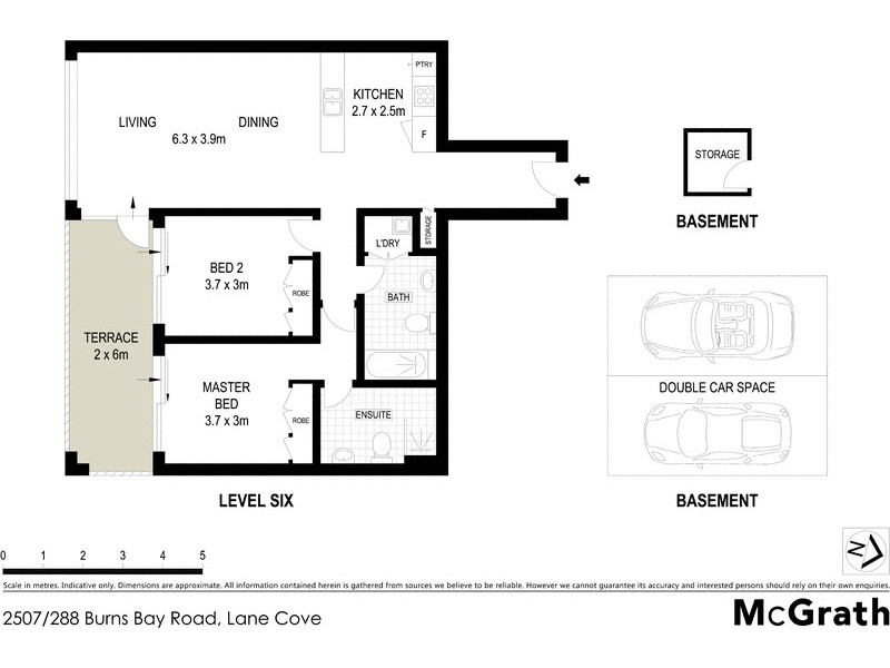2507/288 Burns Bay Road, Lane Cove NSW 2066 Floorplan