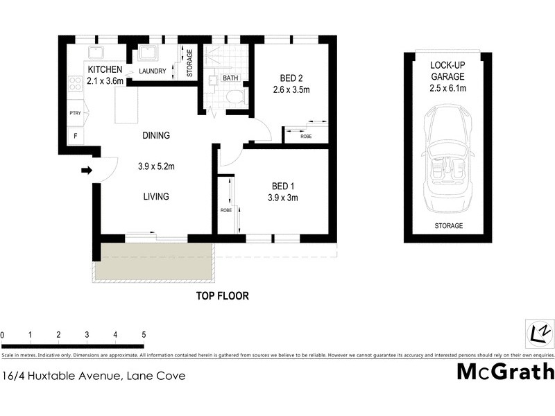 16/4 Huxtable Avenue, Lane Cove NSW 2066 Floorplan