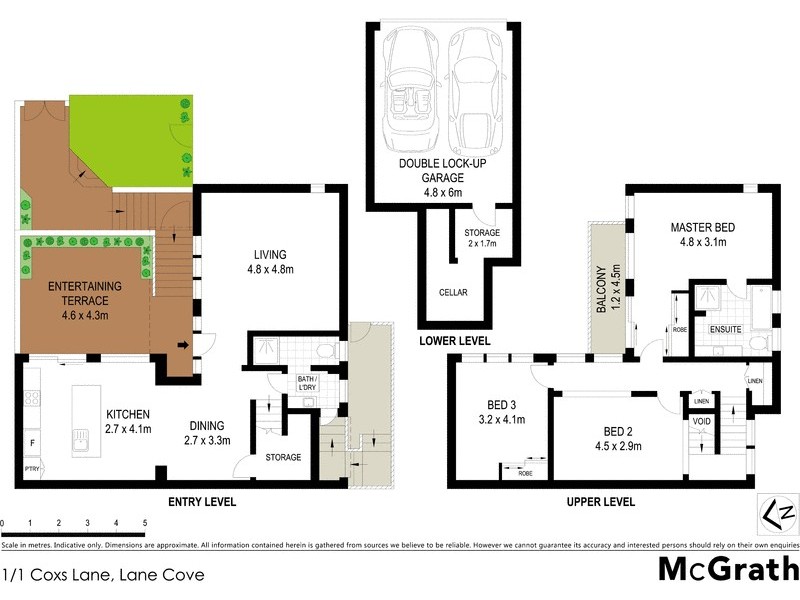 1/1 Coxs Lane, Lane Cove NSW 2066 Floorplan
