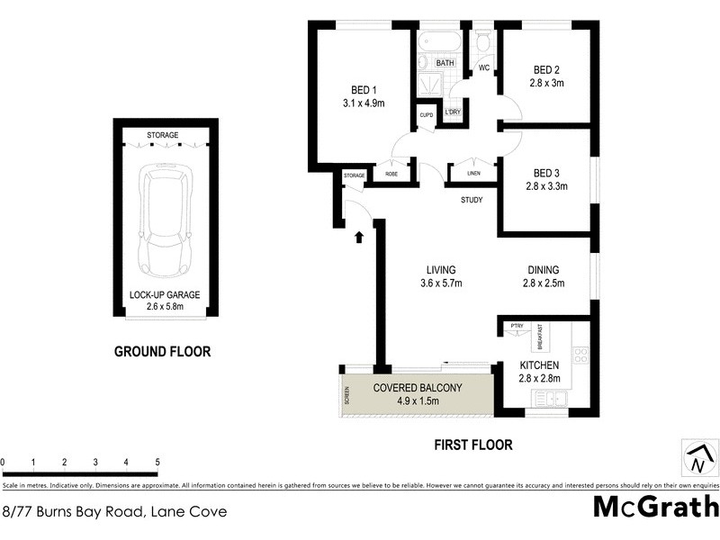 8/77 Burns Bay Road, Lane Cove NSW 2066 Floorplan