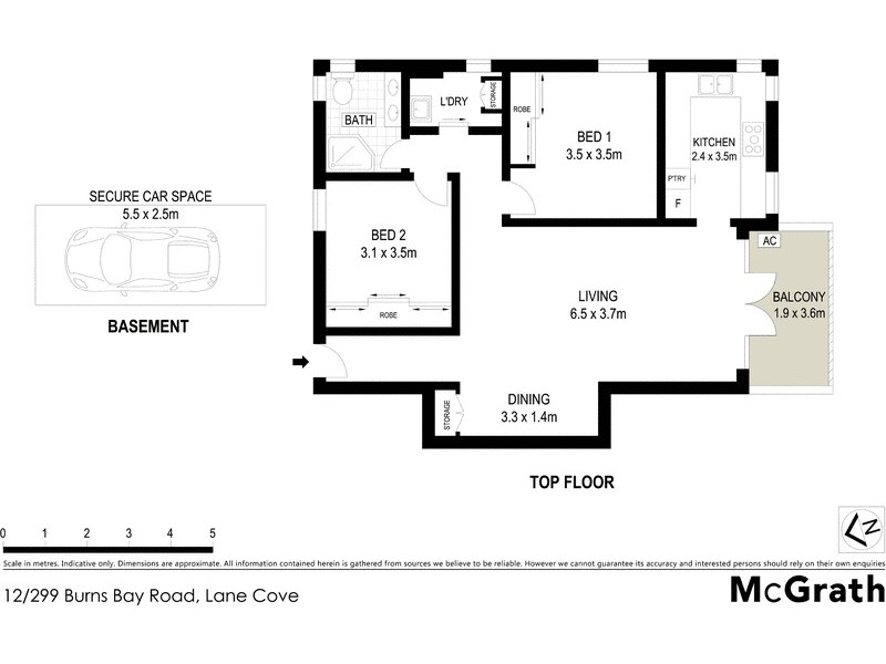 12/299 Burns Bay Road, Lane Cove NSW 2066 Floorplan