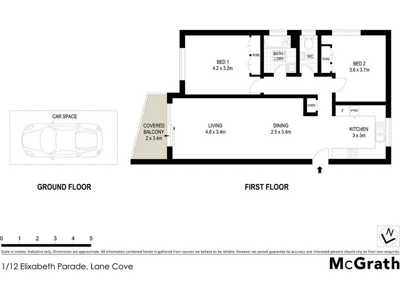 1/12 Elizabeth Parade, Lane Cove NSW 2066 Floorplan