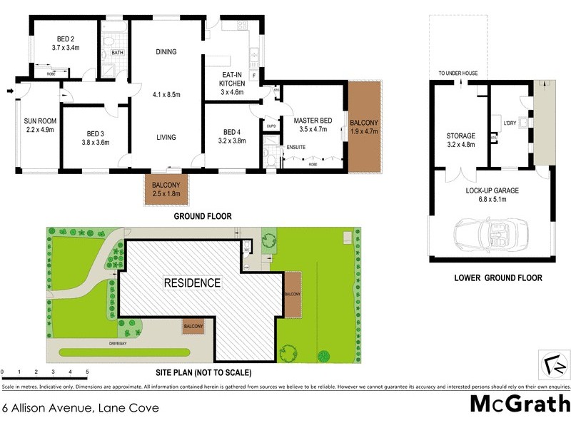 6 Allison Avenue, Lane Cove NSW 2066 Floorplan